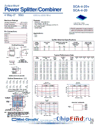 Datasheet SCA-4-20+ manufacturer Mini-Circuits